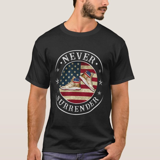 T-shirt Drapeau Basket de l'or Trump 2024 (Devant)