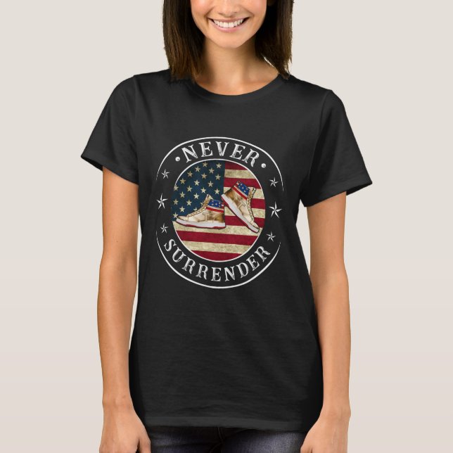 T-shirt Drapeau Basket de l'or Trump 2024 (Devant)