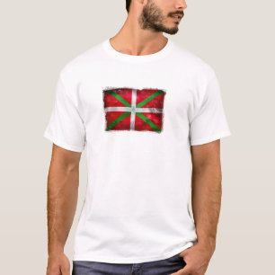 T-shirt Drapeau Basque affligé de style : Ikurriña,