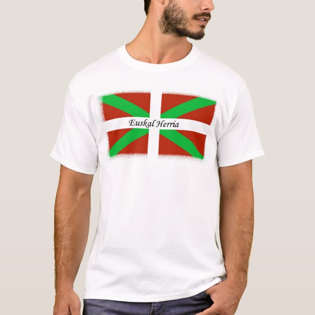 T-shirt Drapeau Basque avec la chemise d'Euskal Herria (Devant)