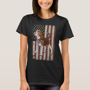 T-shirt Drapeau beagle américain Bandana 4 juillet patriot
