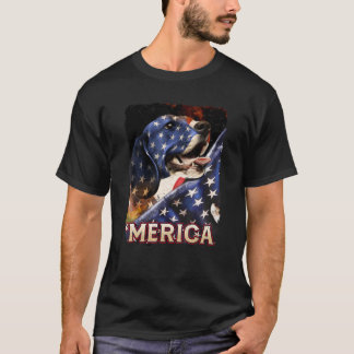 T-shirt Drapeau beagle américain Chiens patriotiques 4 jui