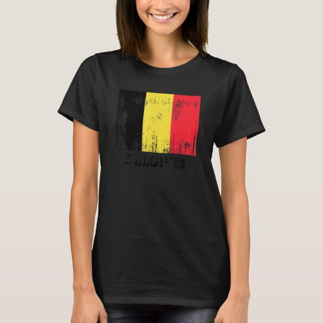 T-shirt Drapeau belge Fierté belge (Devant)