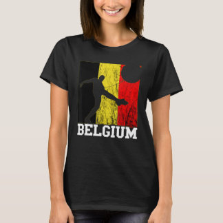 T-shirt Drapeau belge Joueur de football belge Belgique Be