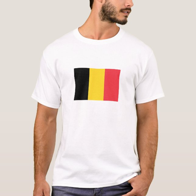 T-shirt Drapeau belge patriotique (Devant)