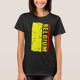T-shirt Drapeau Belge Vintage Fierté Belge Racines Patrimo