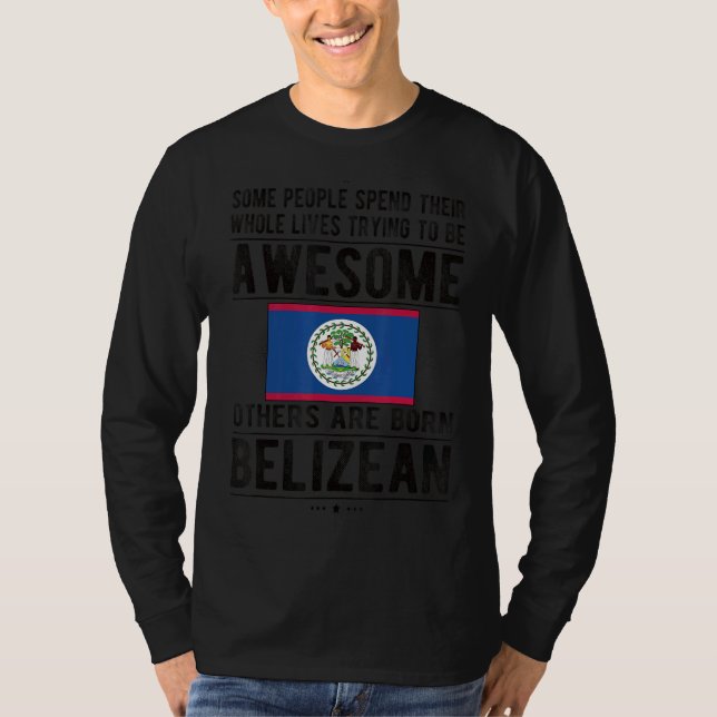 T-shirt Drapeau bélizien incroyable Belize Belizé Racines  (Devant)