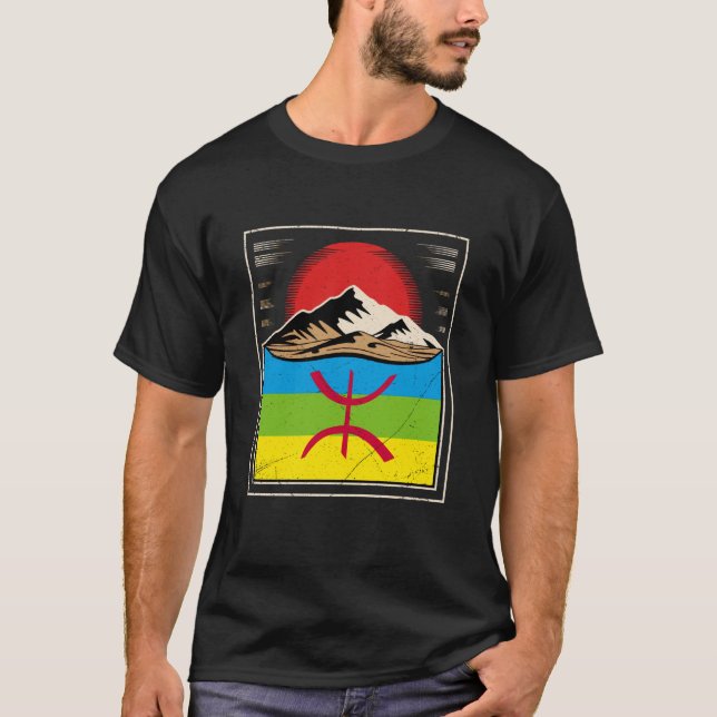 T-shirt Drapeau berbère kabyle amazigh (Devant)
