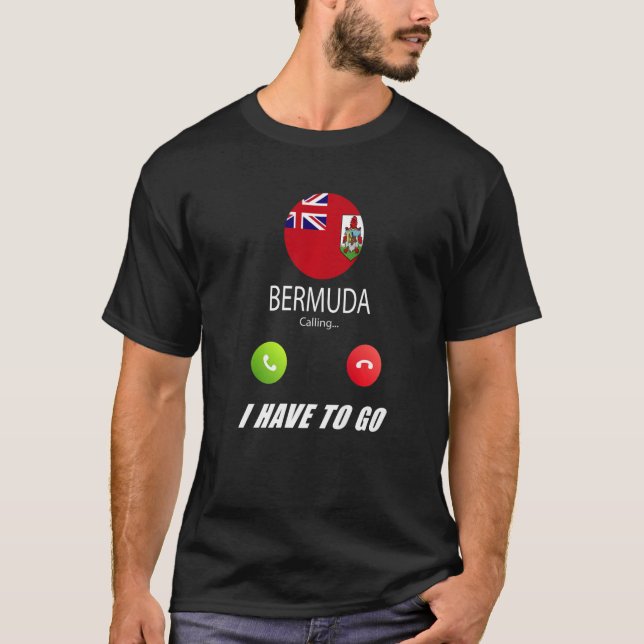 T-shirt Drapeau Bermudes Souvenir Les Bermudes Appelle (Devant)