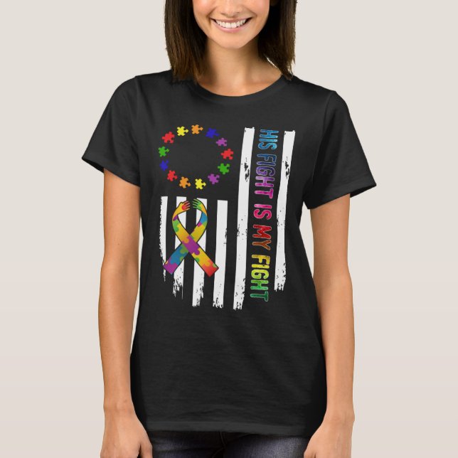 T-shirt Drapeau Betsy Ross de sensibilisation à l'autisme  (Devant)