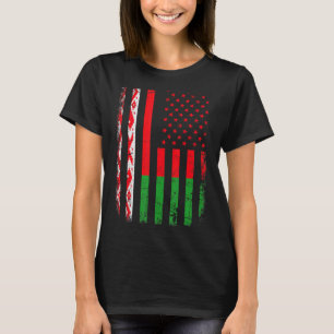 T-shirt Drapeau biélorusse américain Biélorussie Amérique