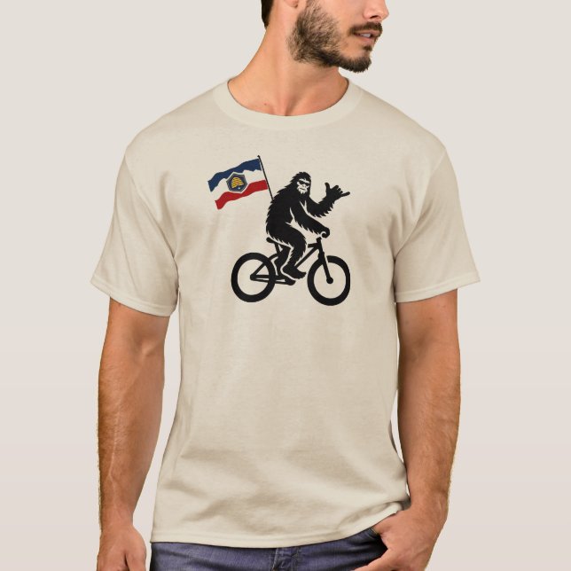 T-shirt Drapeau Bigfoot Cycling Utah (Devant)