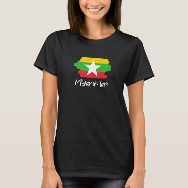 T-shirt Drapeau birman Myanmar 1 (Devant)