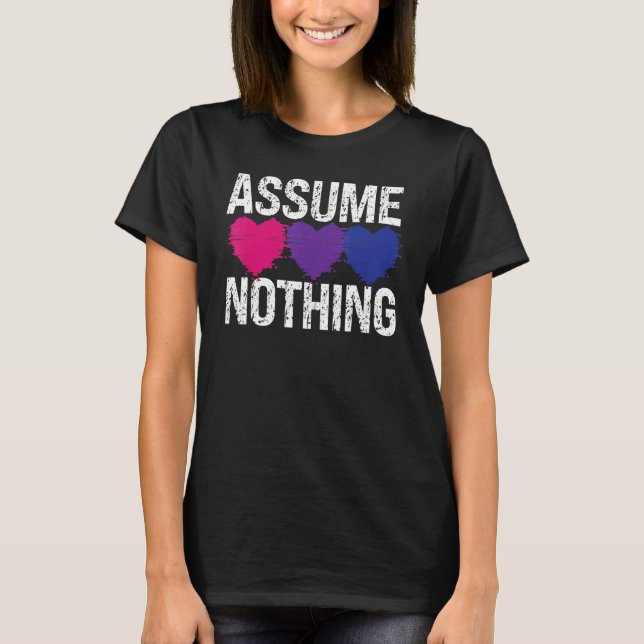 T-shirt Drapeau Bisexuel Bi Pride Supposons Rien 1 (Devant)