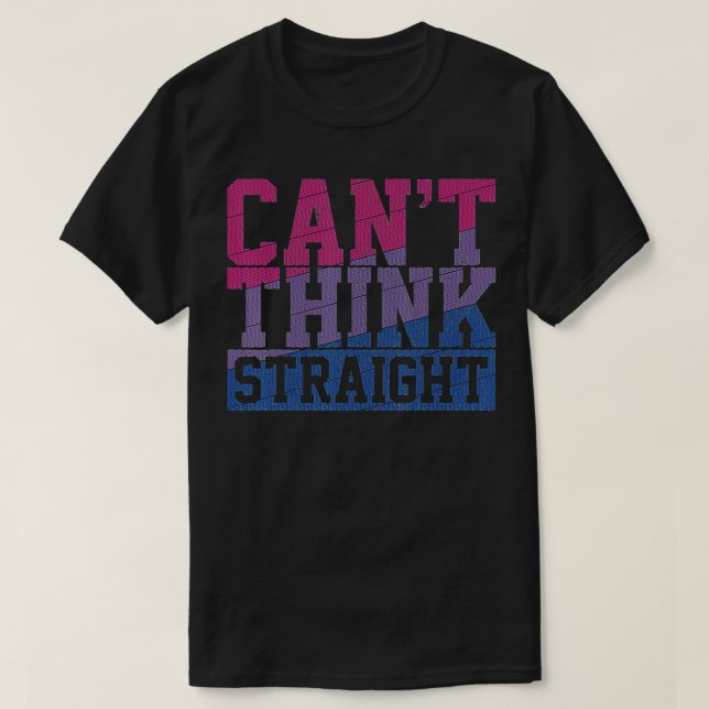 T-shirt Drapeau bisexuel Cant hink Gay pride droit Mois L (Design devant)