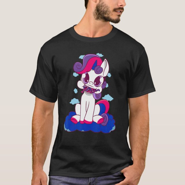 T-shirt Drapeau bisexuel de dragon LGBT Bi Pride B (Devant)
