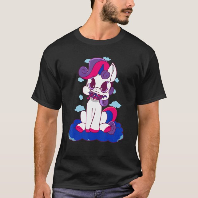 T-shirt Drapeau bisexuel de dragon LGBT Bi Pride B (Devant)