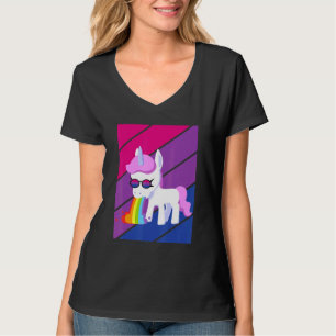 T-shirt Drapeau bisexuel de fierté de licorne Fierté LGBTQ