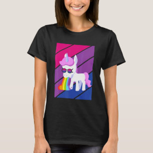 T-shirt Drapeau bisexuel de la fierté licorne LGBTQ Fier a
