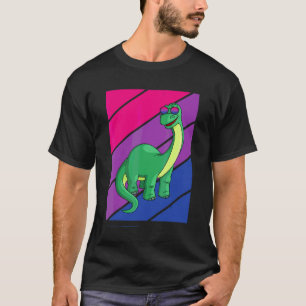 T-shirt Drapeau Bisexuel Fierté des Dinosaures Fier LGBTQ 