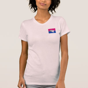T-SHIRT DRAPEAU BISEXUEL ORIGINAL AVEC SYMBOLE