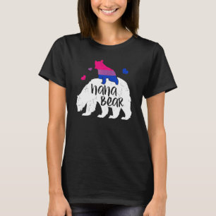 T-shirt Drapeau Bisexuel Ourson Nana Mignon Jour de Fierté