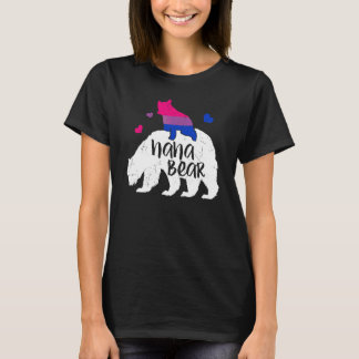 T-shirt Drapeau Bisexuel Ourson Nana Mignon Jour de Fierté