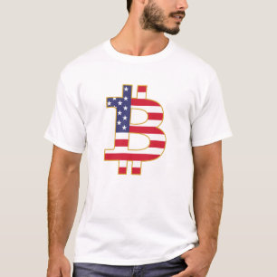T-shirt Drapeau Bitcoin USA - Btc Crypto