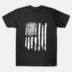 T-shirt Drapeau blanc américain en détresse