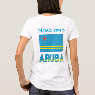 T-shirt Drapeau bleu d'Aruba et d'Aruba Personnalisation f