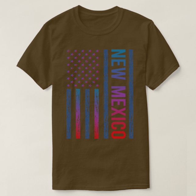 T-shirt Drapeau bleu Nouveau Mexique (Design devant)