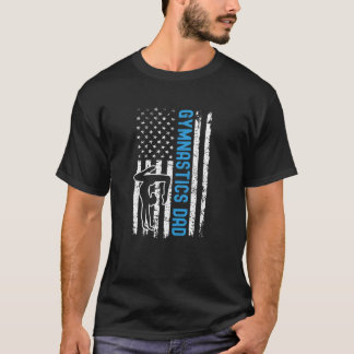 T-shirt Drapeau Bleu Papa Gymnastique