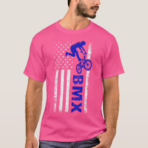 T-shirt Drapeau Bmx Drapeau Américain Drapeau Sport Fan Bm