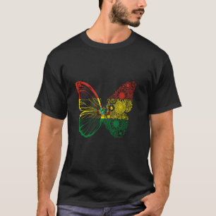 T-shirt Drapeau Bolivie Papillon Racines Boliviennes Fiert