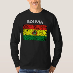 T-shirt Drapeau Bolivie vintage Hommes femmes boliviennes
