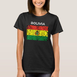 T-shirt Drapeau Bolivie vintage Hommes femmes boliviennes