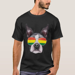 T-shirt Drapeau bolivien Boston Terrier Chien Bolivie Poch