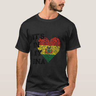 T-shirt Drapeau bolivien C'est dans mon cœur d'ADN Racines
