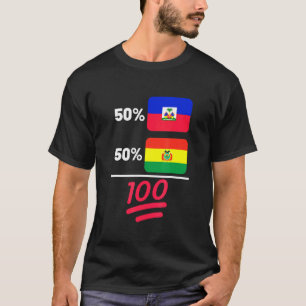 T-shirt Drapeau bolivien plus haïtien
