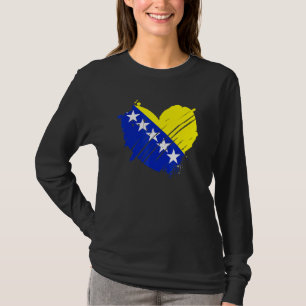 T-shirt Drapeau Bosnie Herzégovine J'aime Bosnie Adn Bosn