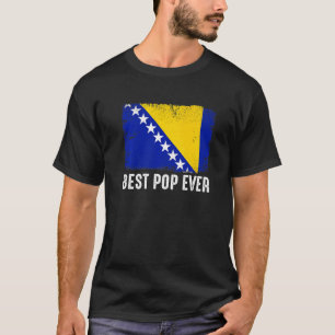 T-shirt Drapeau Bosnie-Herzégovine Meilleure Pop Jamais Fa