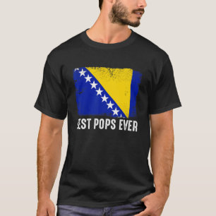 T-shirt Drapeau Bosnie-Herzégovine Meilleurs Pops Jamais F