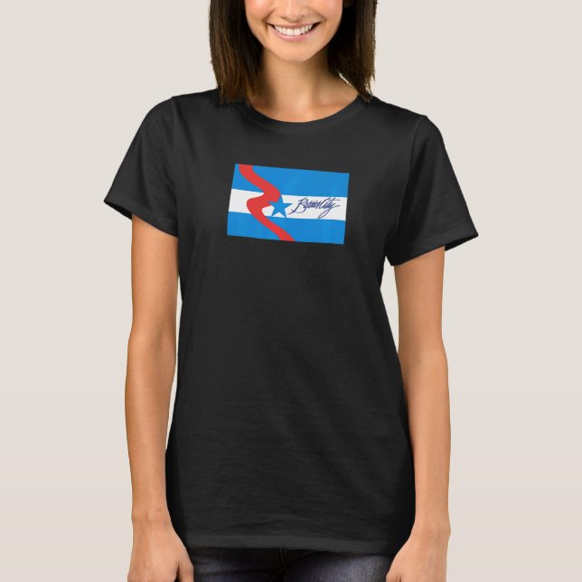 T-shirt Drapeau Bossier City Louisiana (Devant)