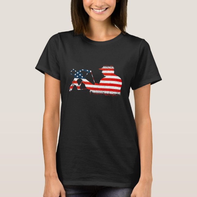T-shirt Drapeau Bowhuning Archer Longbow Crossbow Archer (Devant)