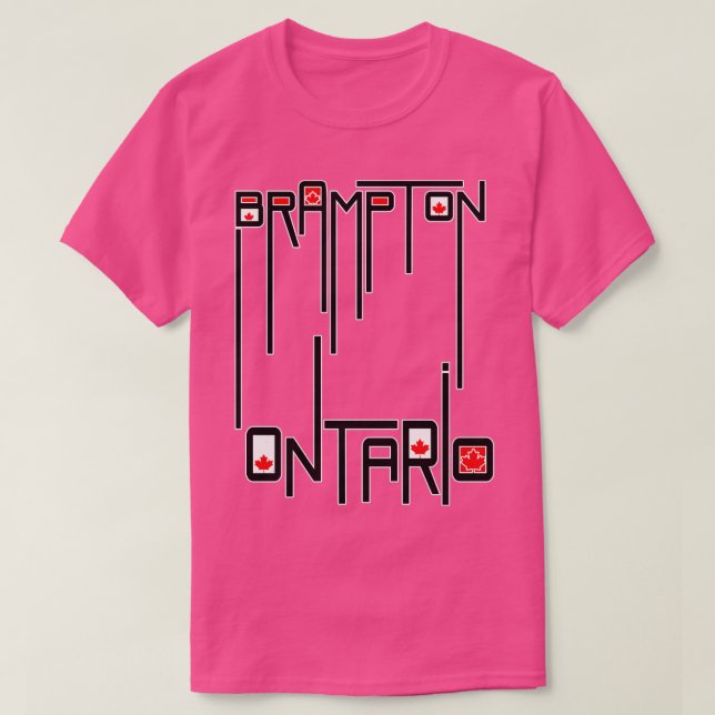 T-shirt Drapeau Brampton Ontario Canada (Design devant)