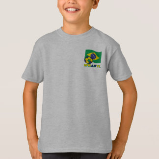 T-shirt Drapeau Brésil balle de football