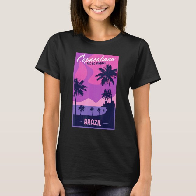 T-shirt Drapeau Brésil de vacances Copacabana (Devant)