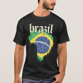 T-shirt Drapeau Brésil Nationalité État Origine