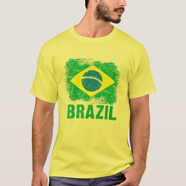 T-shirt Drapeau brésilien de football (Devant)