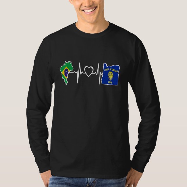 T-shirt Drapeau brésilien de l'Oregon  Brésil Oregon Batte (Devant)